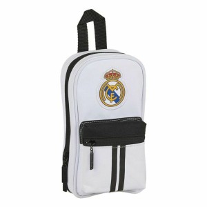 Backpack Pencil Case Real Madrid C.F. M847 White Black 12 x 23 x 5 cm