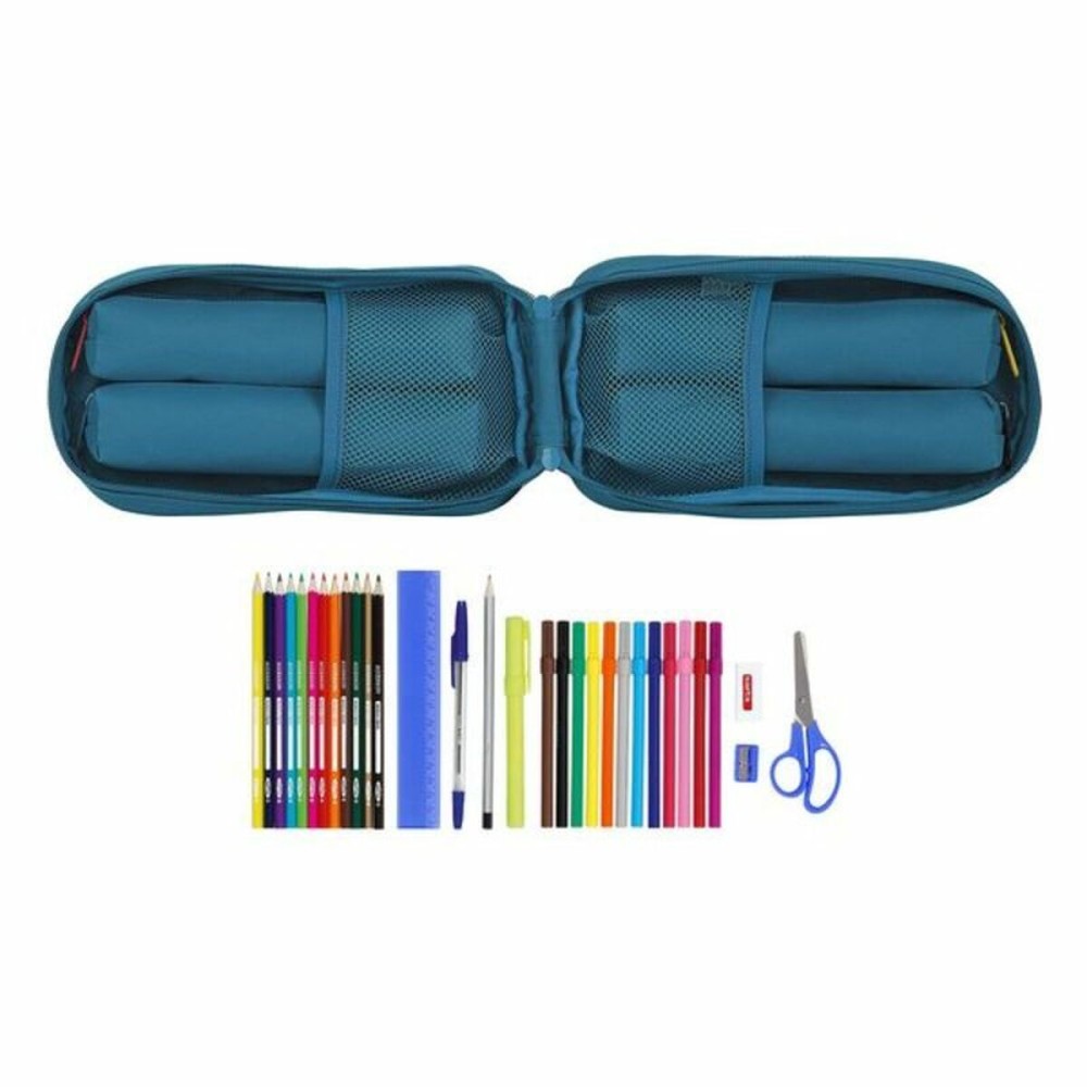 Backpack Pencil Case BlackFit8 M747 Blue 12 x 23 x 5 cm (33 Pieces)