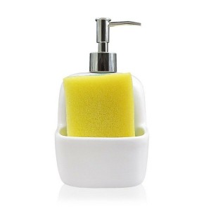 Distributeur de Savon Versa Blanc Céramique 9,4 x 17,8 x 10,5 cm