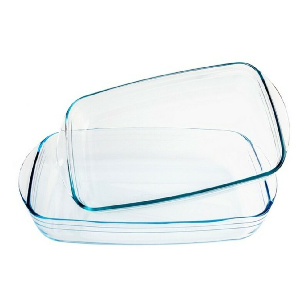 Set of Oven Dishes Pyrex Classic Transparent Glass (2 Units)