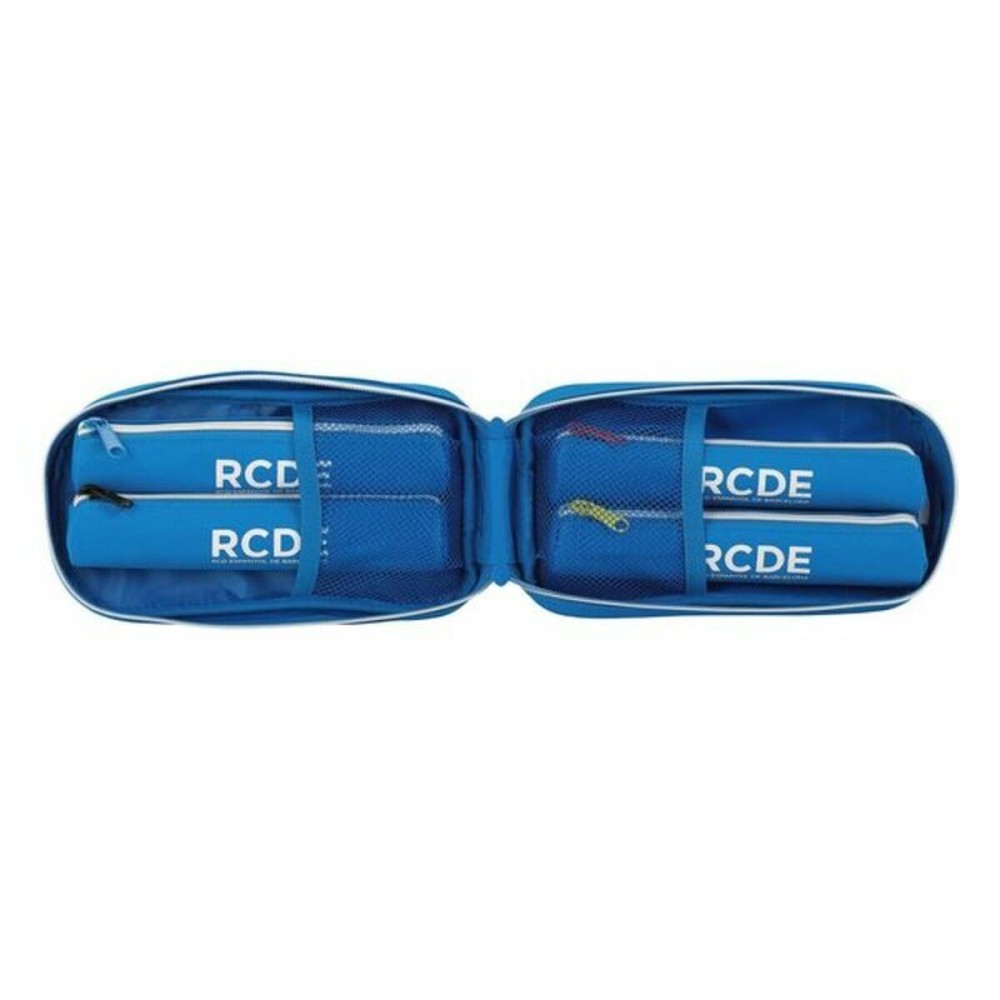 Backpack Pencil Case RCD Espanyol Blue White 12 x 23 x 5 cm