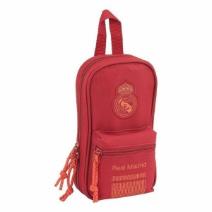 Backpack Pencil Case Real Madrid C.F. Red 12 x 23 x 5 cm (33 Pieces)