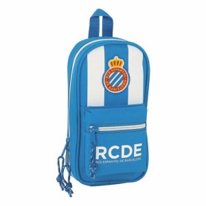 Backpack Pencil Case RCD Espanyol Blue White 12 x 23 x 5 cm (33 Pieces)