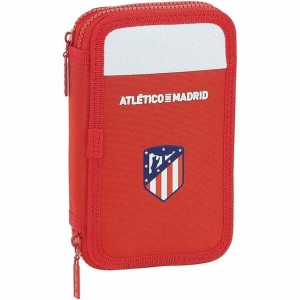 Plumier double Atlético Madrid M854 Blanc Rouge 12.5 x 19.5 x 4 cm (28 Pièces)