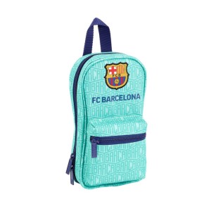 Rucksack mit Federtaschen F.C. Barcelona türkis 12 x 23 x 5 cm