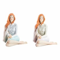 Deko-Figur DKD Home Decor Damen Romantisch 15 x 18 x 19,5 cm (2 Stück) (2 Stücke)