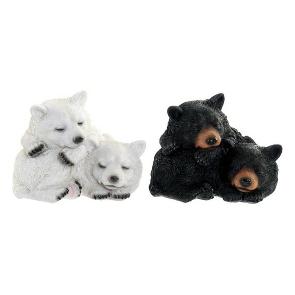 Deko-Figur DKD Home Decor Weiß Schwarz 14,5 x 14,5 x 11 cm Harz (2 Stück)