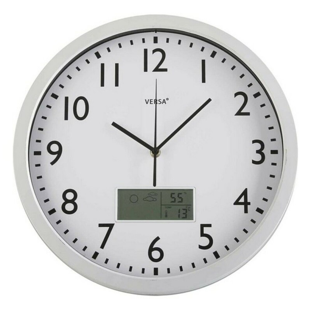 Horloge Murale Versa 18560239 Blanc Plastique Minimaliste 4 x 35 x 35 cm