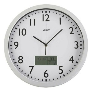 Horloge Murale Versa 18560239 Blanc Plastique Minimaliste 4 x 35 x 35 cm