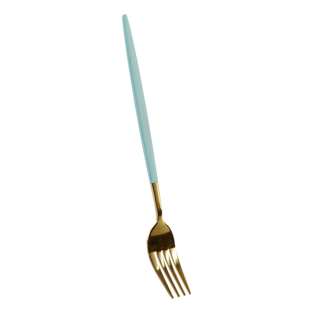 Cutlery set DKD Home Decor Green Golden Stainless steel 1,5 x 0,5 x 22,3 cm 16 Pieces