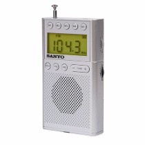 Radio numérique portable Sanyo Argenté AM/FM