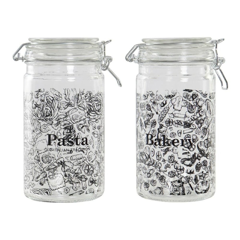 Gefäß DKD Home Decor Kristall Schwarz Eisen (10 x 12,5 x 20 cm) (1 L) (2 Stück) 10 x 12.5 x 20 cm 1 L (2 pcs)
