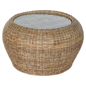Table d'appoint DKD Home Decor 8424001825165 82 x 82 x 48 cm Verre Naturel Aluminium