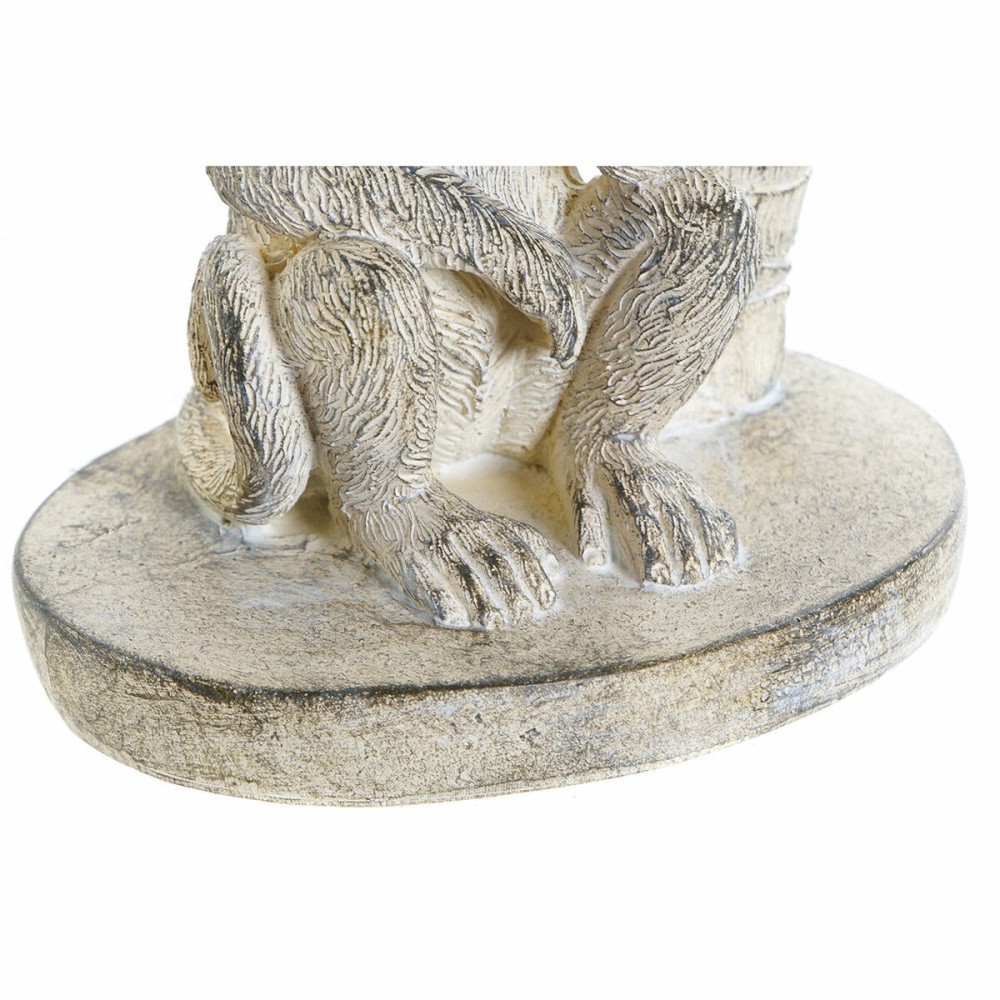 Decorative Figure DKD Home Decor White Monkey Tropical Stripped 15 x 12 x 29 cm