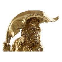 Deko-Figur DKD Home Decor Gold Kolonial Affe Pflanzenblatt 16,5 x 10,6 x 22,5 cm