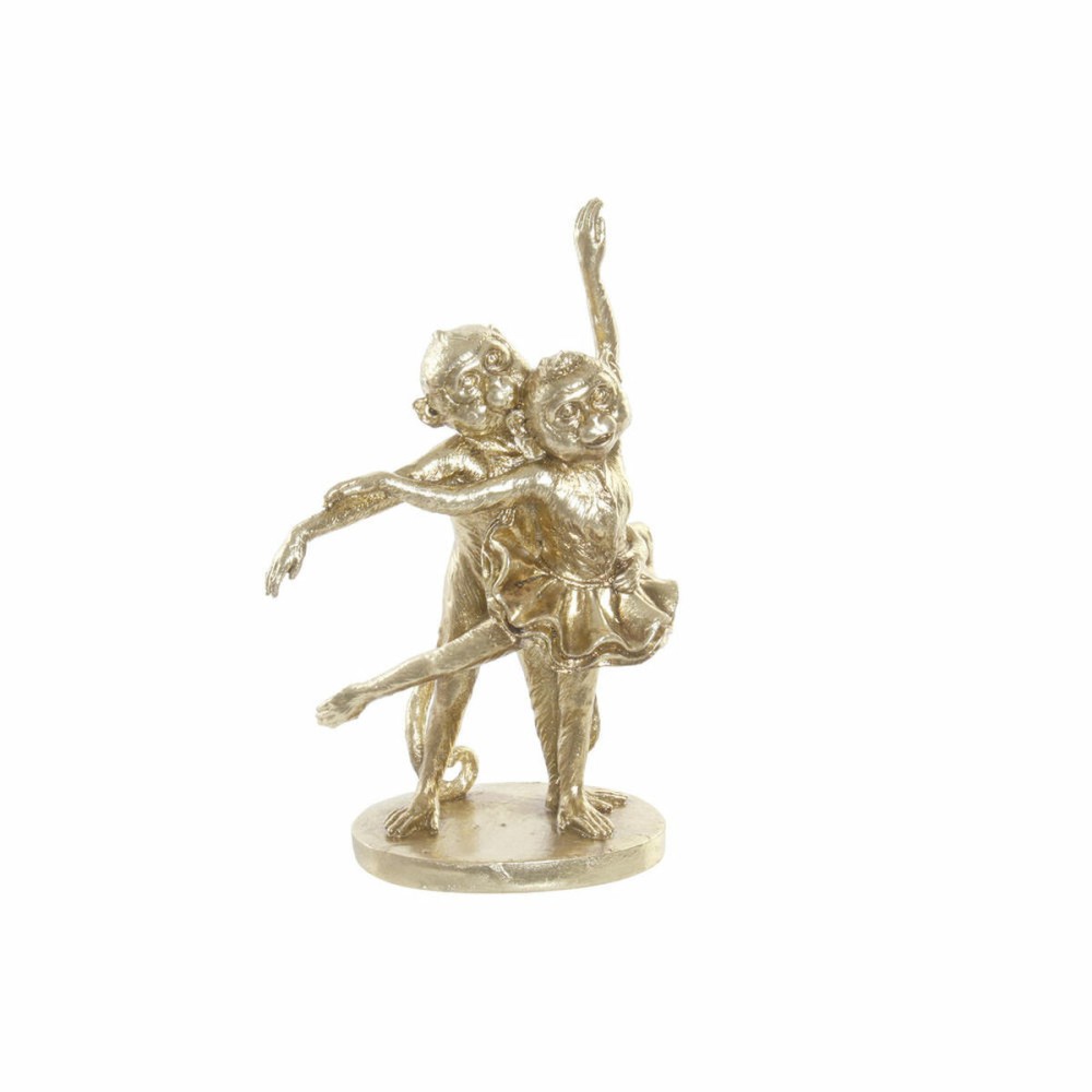 Deko-Figur DKD Home Decor FZ-95015 Gold Kolonial Affe Affen 18,5 x 11,2 x 29,5 cm