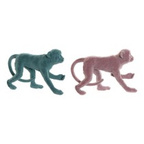 Deko-Figur DKD Home Decor grün Rosa Affe Tropical 31 x 9,5 x 19 cm (2 Stück)