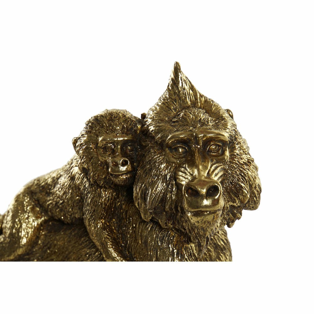 Deko-Figur DKD Home Decor FZ-93397 Gold Kolonial Affen 21 x 8,5 x 18,5 cm