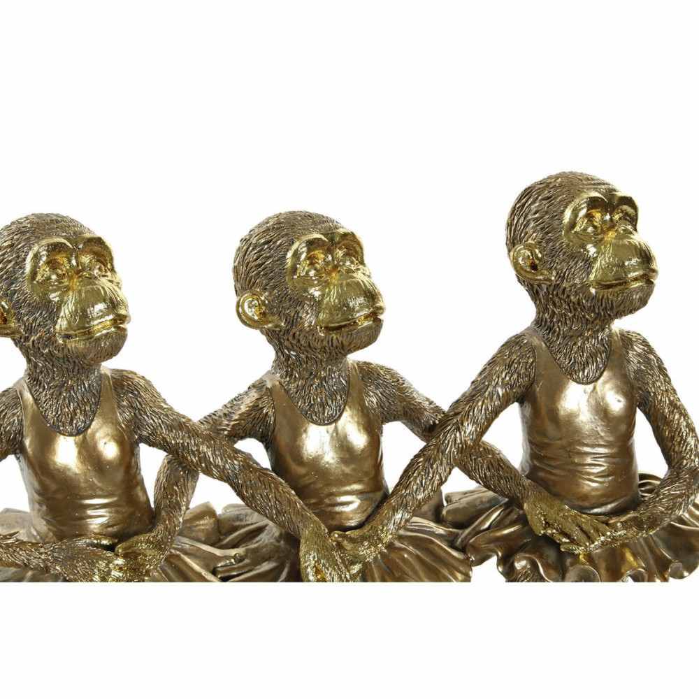 Decorative Figure DKD Home Decor FZ-95092 Golden Colonial Monkey Monkeys 32,5 x 12,5 x 29 cm