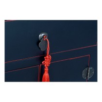 Table de Nuit DKD Home Decor Sapin Rouge Noir Bois MDF 45 x 34 x 66 cm