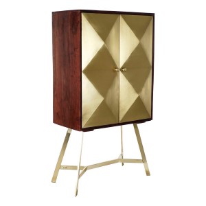 Anrichte DKD Home Decor Gold Dunkelbraun Akazienholz Mango-Holz 84 x 43 x 156,5 cm
