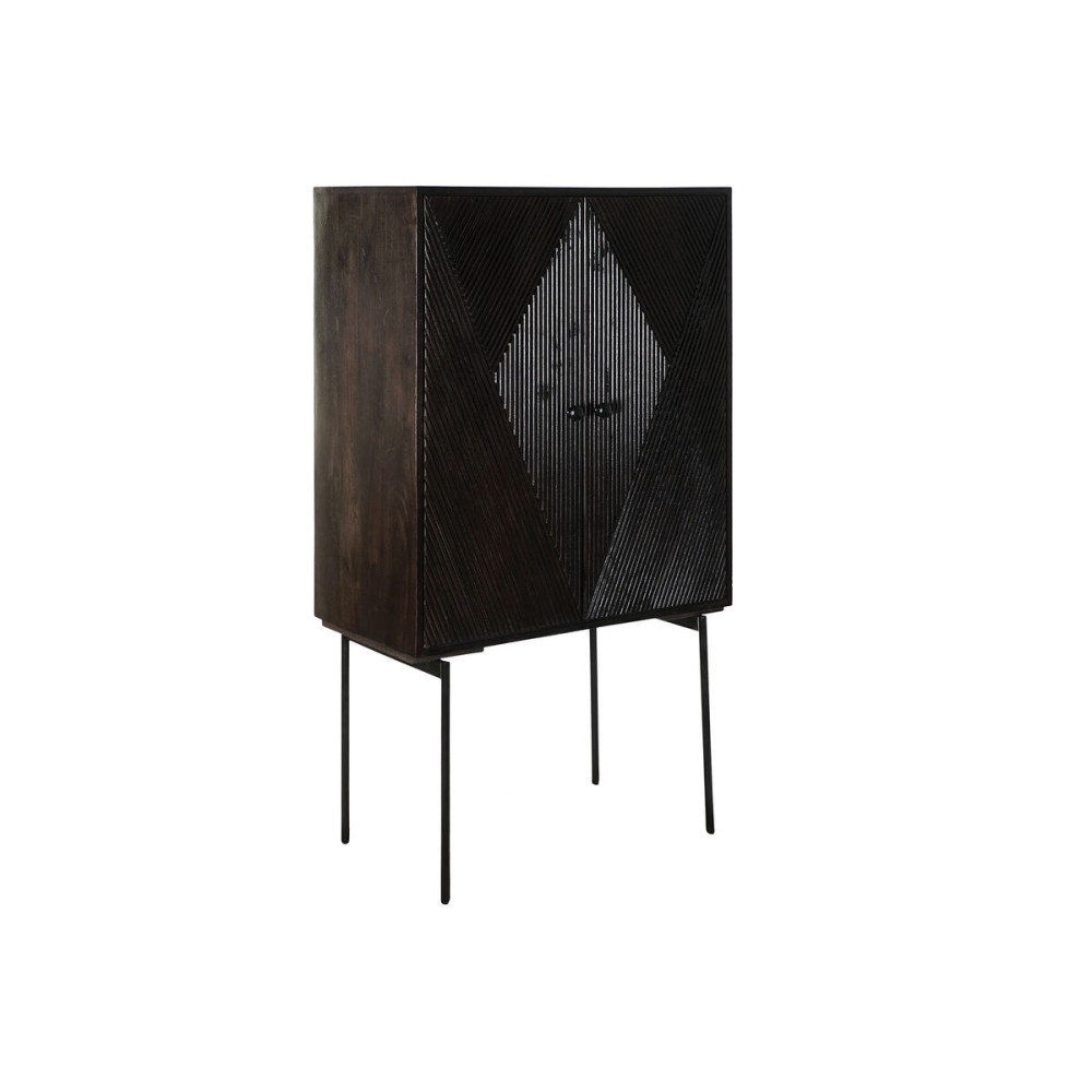 Anrichte DKD Home Decor Schwarz Dunkelbraun Metall Mango-Holz 84 x 43 x 153,5 cm