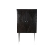 Sideboard DKD Home Decor Black Dark brown Metal Mango wood 84 x 43 x 153,5 cm