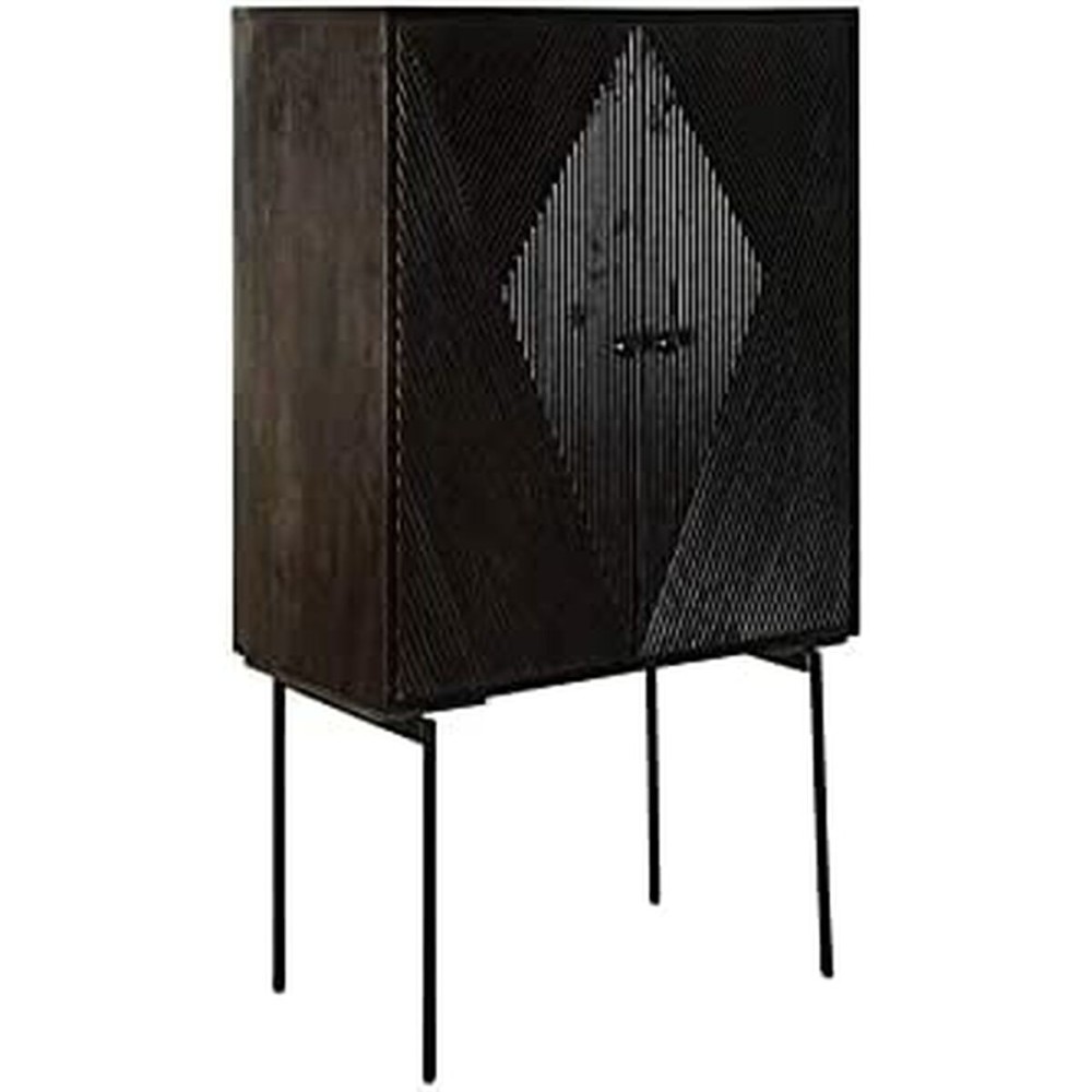 Anrichte DKD Home Decor Schwarz Dunkelbraun Metall Mango-Holz 84 x 43 x 153,5 cm