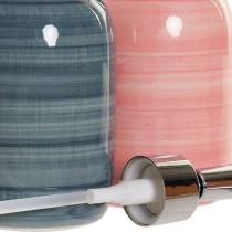 Seifenspender DKD Home Decor Blau Rosa PVC Steingut Skandinavisch 8 x 8 x 16 cm (2 Stück)