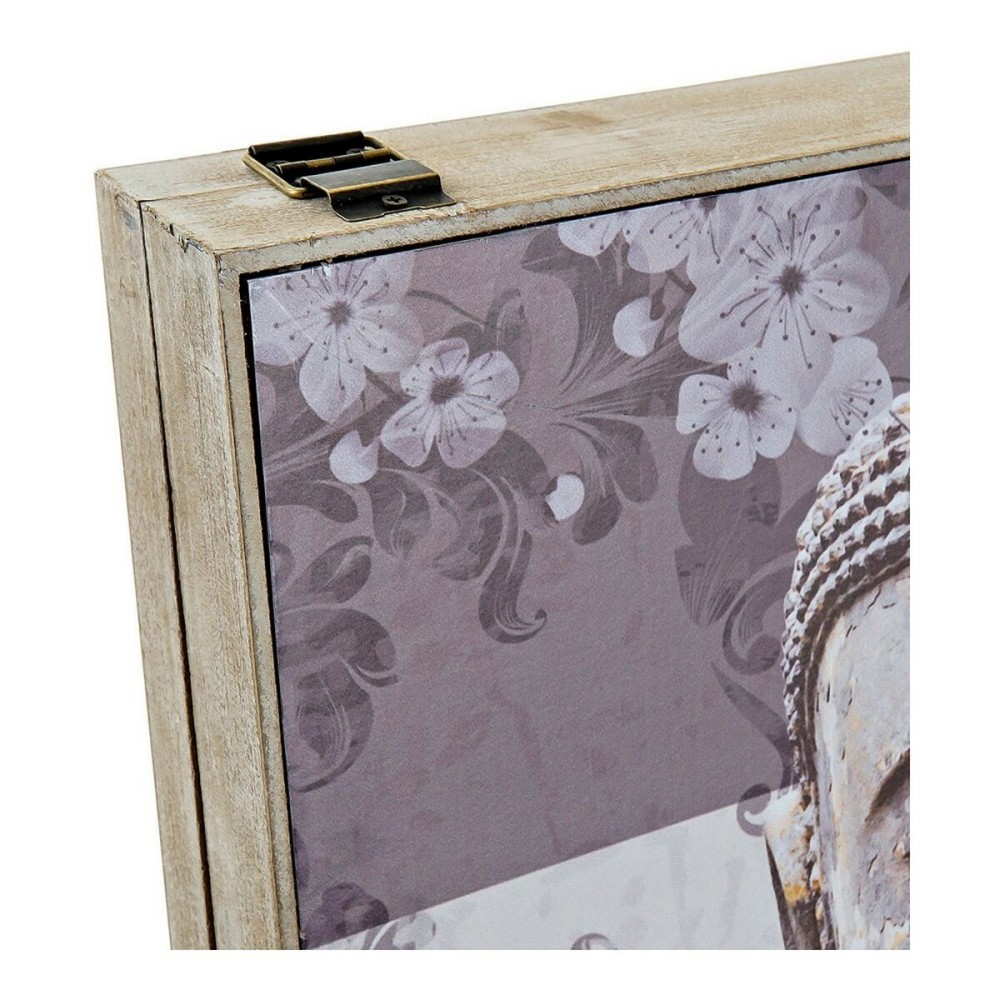 Boîte Décorative DKD Home Decor Gris Bois MDF Buda Compteur (2 Unités)