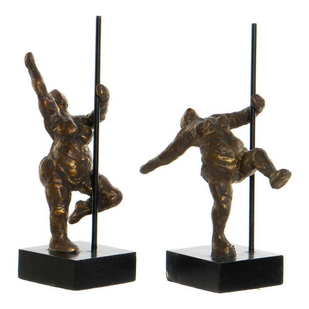 Decorative Figure DKD Home Decor Golden Modern Ballet Dancer 20 x 10 x 31 cm (2 Units)