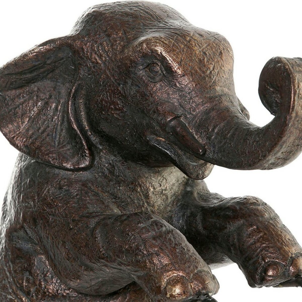 Deko-Figur DKD Home Decor Schwarz Elefant Moderne 30 x 12 x 37 cm