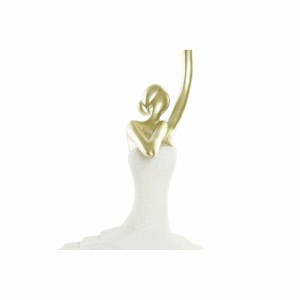 Deko-Figur DKD Home Decor Weiß Gold Romantisch Ballett-Tänzerin 13,5 x 12,5 x 40 cm