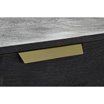Sideboard DKD Home Decor Black Golden Mango wood 145 x 41 x 77 cm