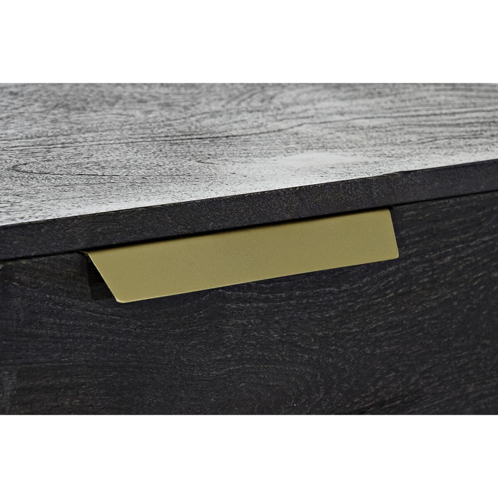Sideboard DKD Home Decor Black Golden Mango wood 145 x 41 x 77 cm