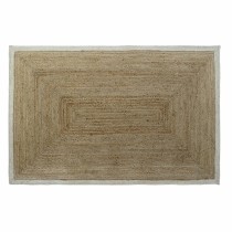 Teppich DKD Home Decor Scandi Polyester Baumwolle Weiß Hellbraun Jute 120 x 180 x 1 cm