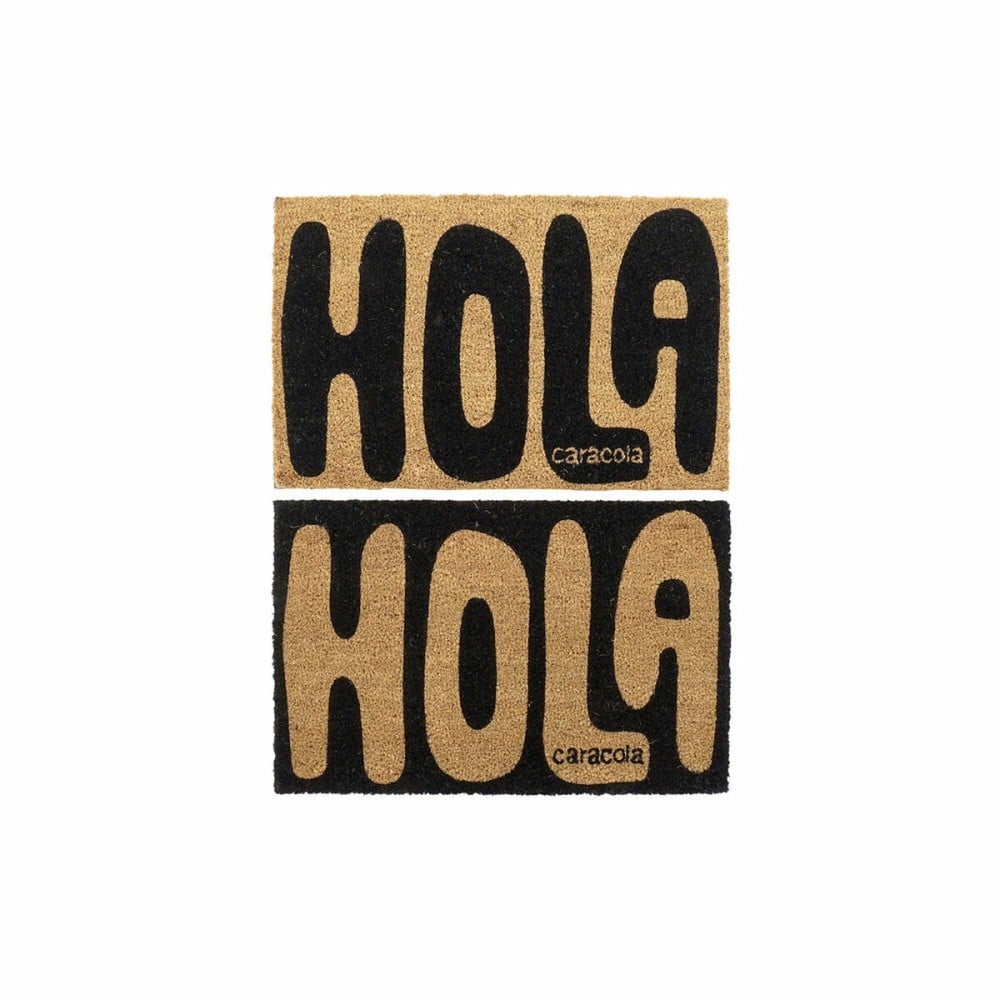Fußmatte DKD Home Decor Hola Caracola PVC Faser (2 pcs) (60 x 40 x 1.5 cm)