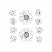 Wall Clock DKD Home Decor Champagne Silver polypropylene Mirror 50 x 4 x 50 cm 5 Pieces (2 Units)