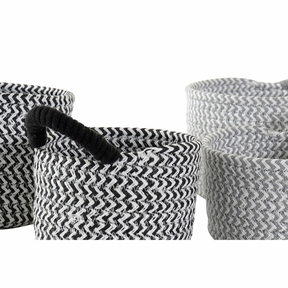 Korb-Set DKD Home Decor Naturfaser 18 x 18 x 14 cm