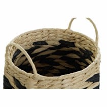 Korb-Set DKD Home Decor Schwarz Hellbraun Naturfaser (2 Stücke)