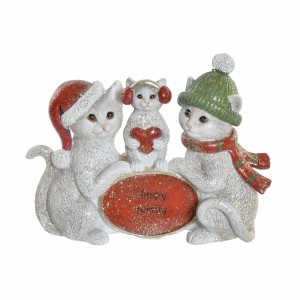 Deko-Figur DKD Home Decor Katze 12,5 x 3 x 9,5 cm