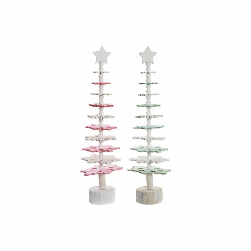 Weihnachtsbaum DKD Home Decor Holz MDF (2 pcs) (14 x 14 x 51 cm)