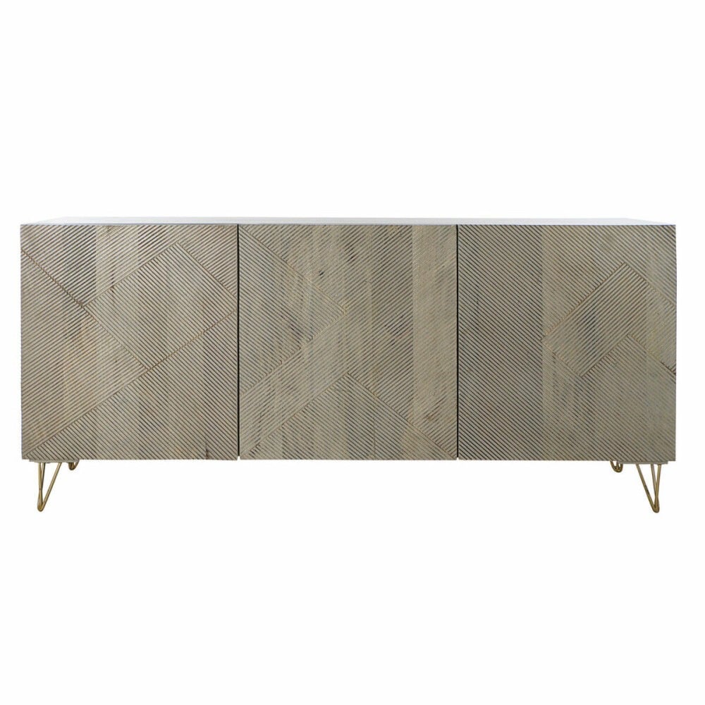 Sideboard DKD Home Decor Grey Golden Metal Mango wood 160 x 45 x 75 cm