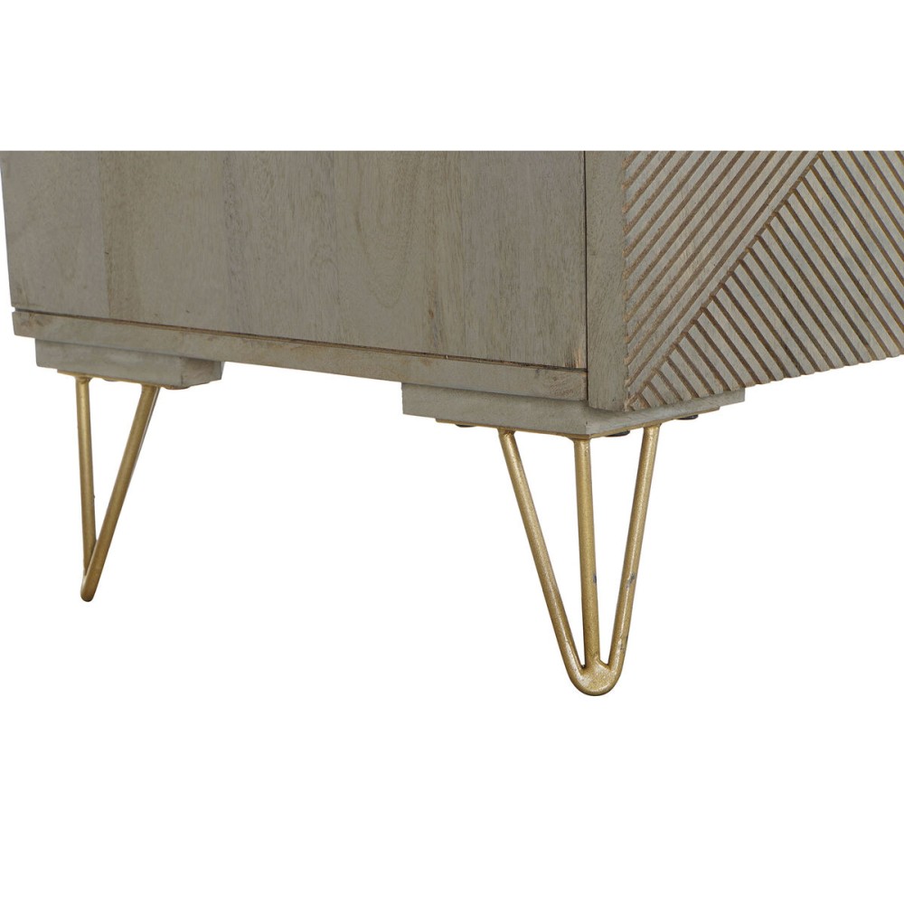Sideboard DKD Home Decor Grey Golden Metal Mango wood 160 x 45 x 75 cm