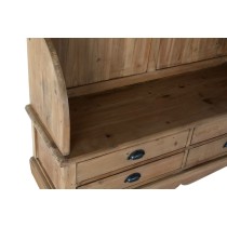 Garderobe mit Einlegeboden DKD Home Decor Braun Schwarz Kiefer Spiegel natürlich Alpino 124 x 40 x 200 cm