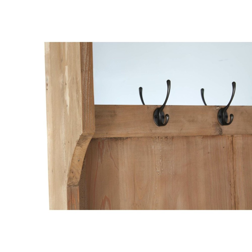 Garderobe mit Einlegeboden DKD Home Decor Braun Schwarz Kiefer Spiegel natürlich Alpino 124 x 40 x 200 cm