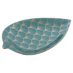 Tischdekoration DKD Home Decor türkis Porzellan 27,5 x 16 x 3 cm