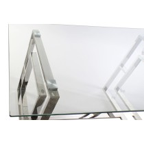 Table de Salle à Manger DKD Home Decor Verre Acier (180 x 90 x 75 cm)