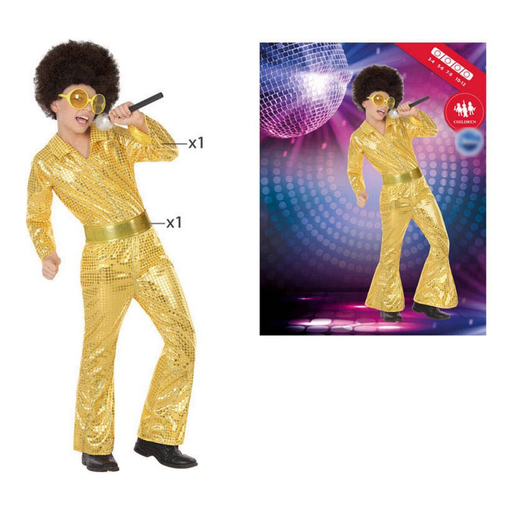 Déguisement pour Enfants Disco Doré (2 Pièces) (2 pcs)