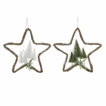 Weihnachtsschmuck DKD Home Decor Rattan (2 pcs) (43 x 10 x 43 cm)